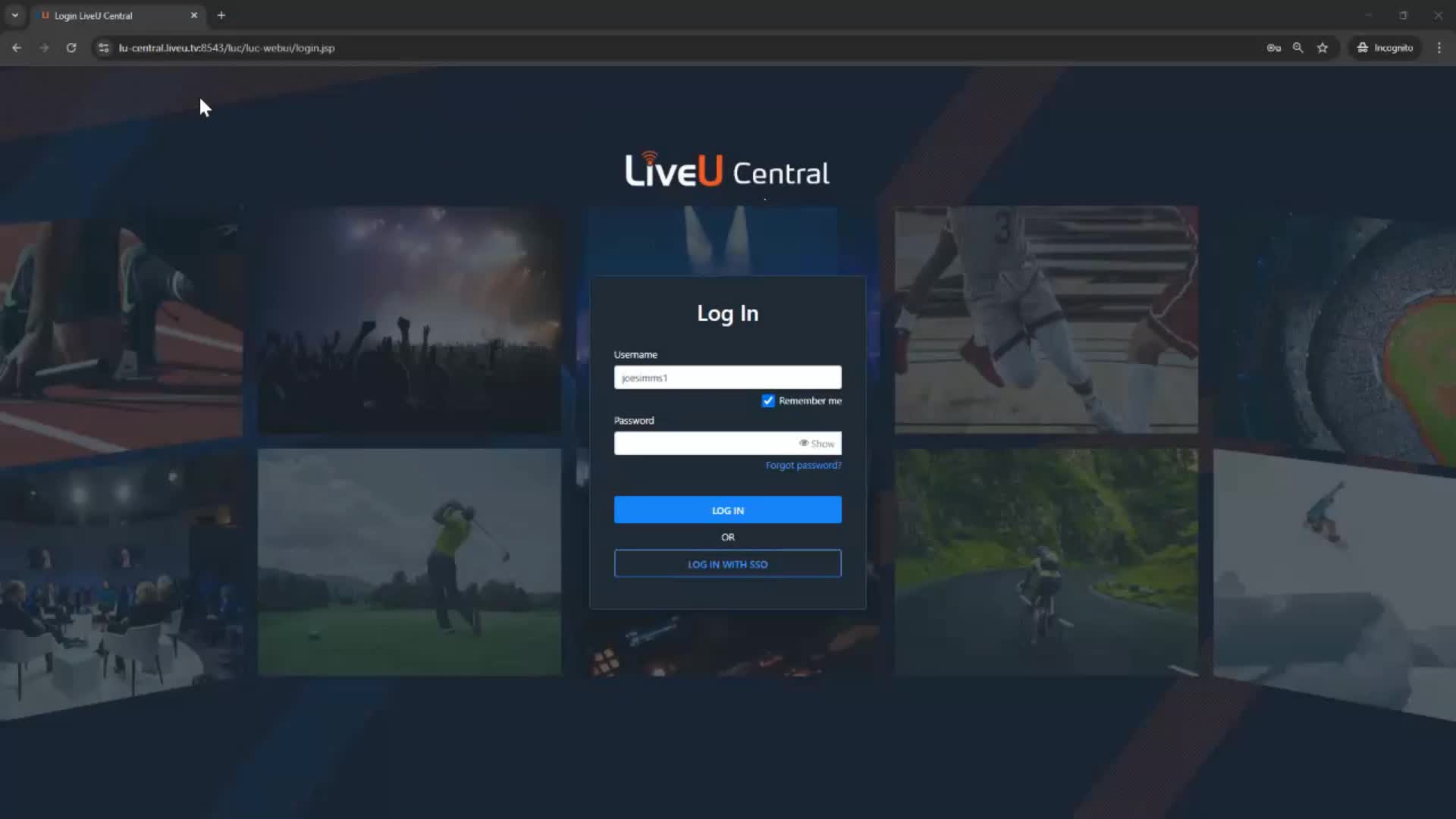 LiveU EBU - How to log in to Matrix